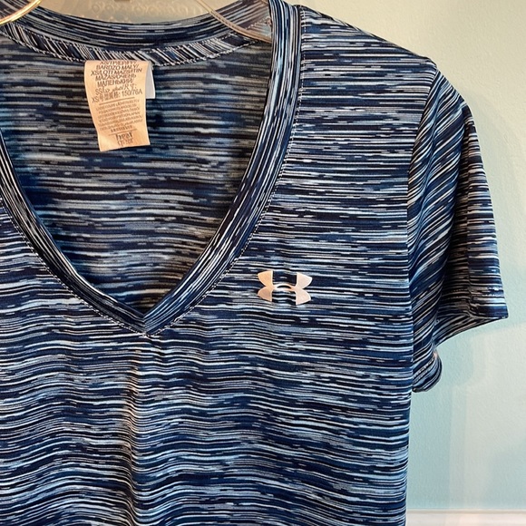 Under Armour Space Dye women’s tech tee shirt XS Blue - Picture 2 of 4